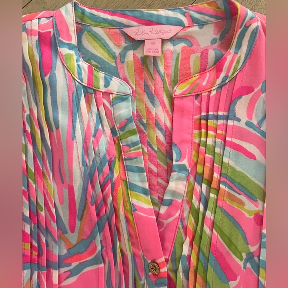 Lilly Pulitzer 3/4 Sleeve Shift Dress Seashell Print Size XS - Picture 3 of 8